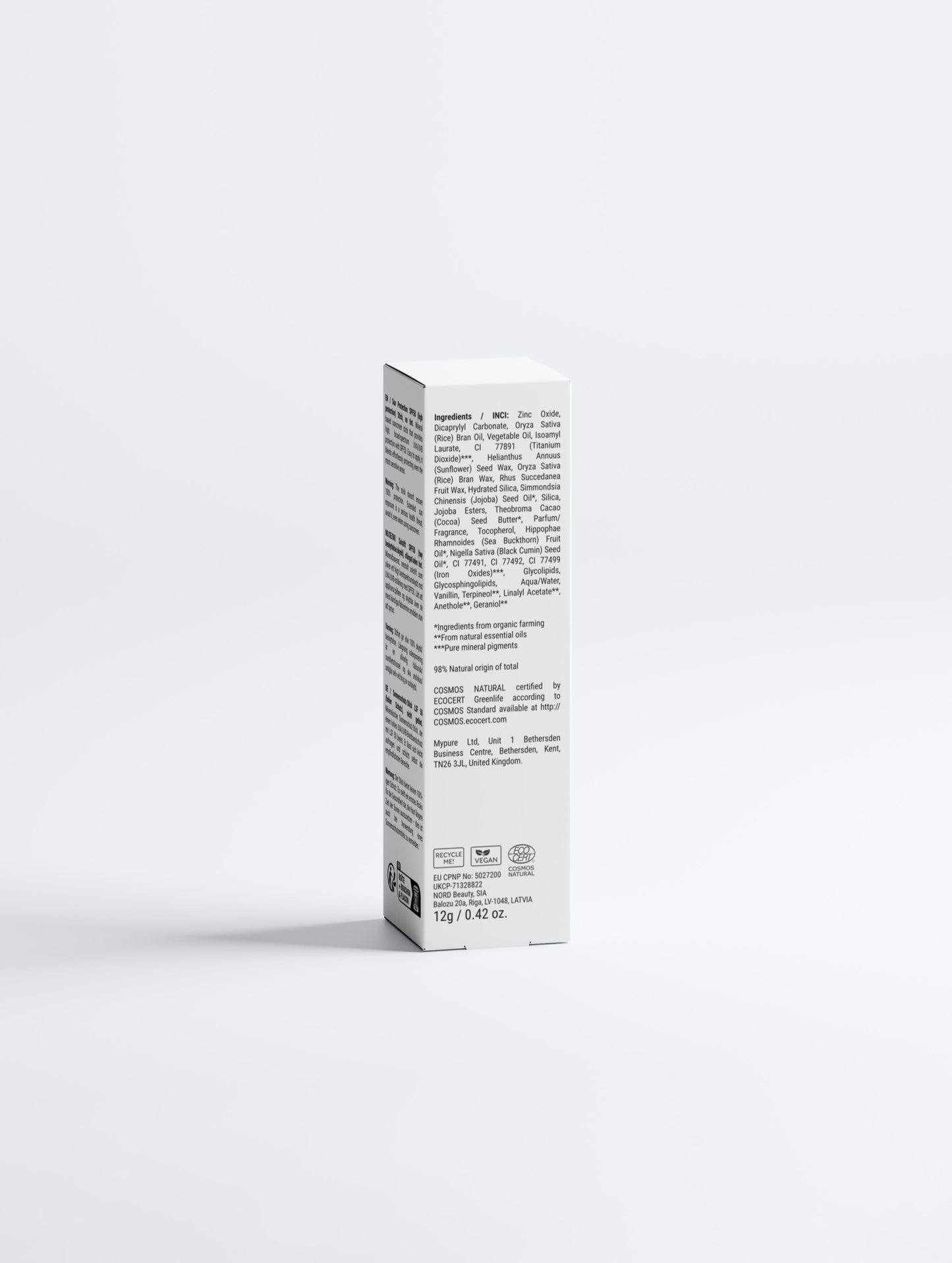 Protection solaire SPF50 Stick invisible, sans teinte Weight 12 g / 0.42 oz