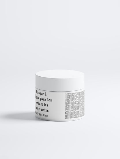 Masque à l'argile pour les pores et les points noirs, 90 ml / 3.04 fl oz