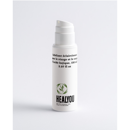Exfoliant éclaircissant pour le visage et le corps à l'acide kojique, 150 ml / 5.07 fl oz