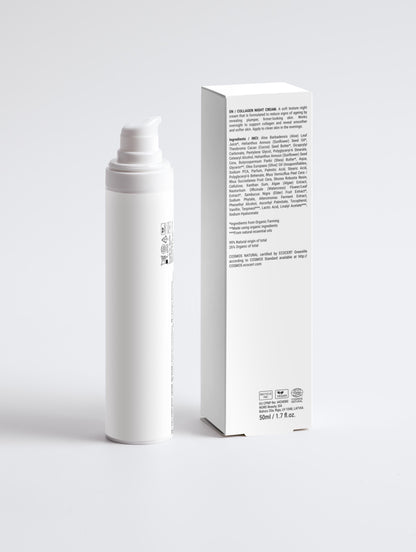 Crème de nuit anti-âge au collagène  Volume 50 ml / 1.69 fl oz