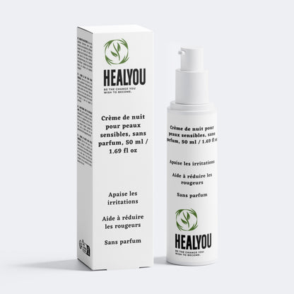 Crème de nuit pour peaux sensibles, sans parfum, 50 ml / 1.69 fl oz