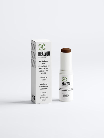 CC Cream with ceramides and SPF 30 in stick form: 35 DEEP