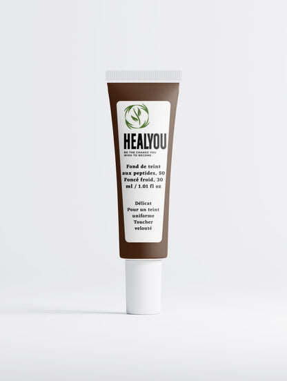 Fond de teint aux peptides, 30 ml / 1.01 fl oz. Disponible en 10 teintes.