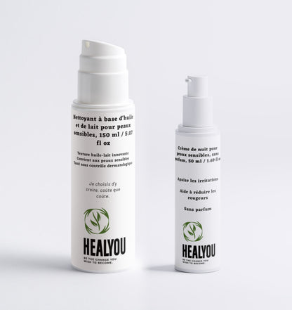 Nettoyant à base d'huile et de lait pour peaux sensibles, 150 ml / 5.07 fl oz
